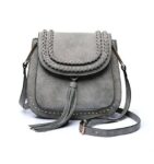Stunning Tassel Woven Studded Vegan Crossbody Bag