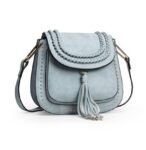 Stunning Tassel Woven Studded Vegan Crossbody Bag