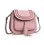 Stunning Tassel Woven Studded Vegan Crossbody Bag