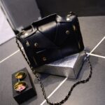 Quilted Jacket-Style Chain Shoulder Bag