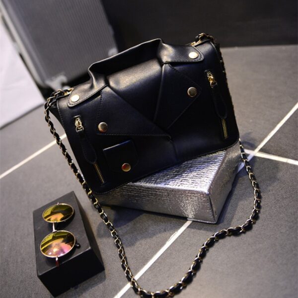 Quilted Jacket-Style Chain Shoulder Bag 6 trend black jacket look bag