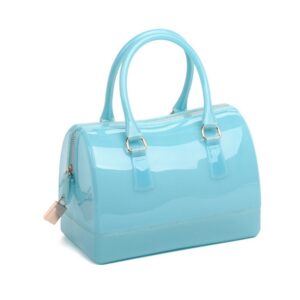 Trendy Metal Zipper Silicone Bag