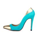 Glamorous Metallic Bronze Toe Vegan Patent Stiletto