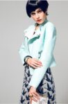 Edgy Turquoise Slim Fit Zipper Leather Jacket