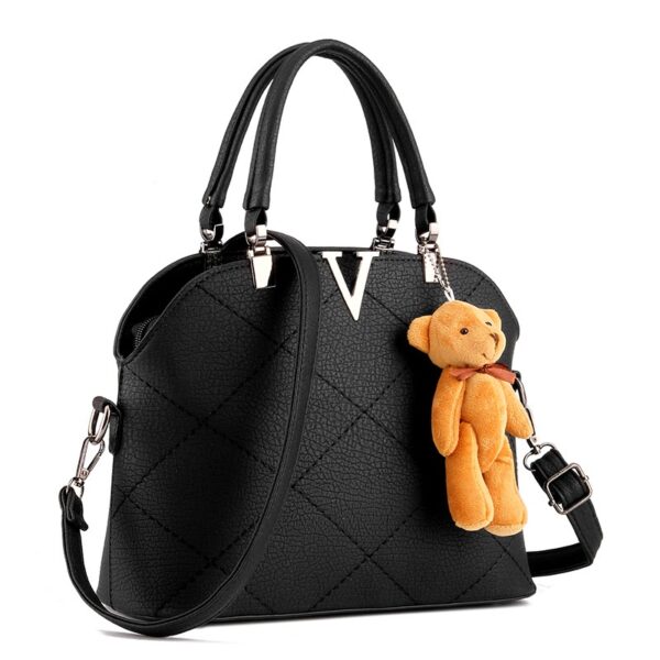 Timeless Quilted Genuine Leather V-Arm Bag 1 v neck leather black shoulder bag