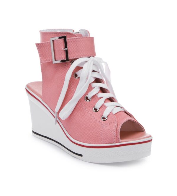 wedges converse style pink sandals
