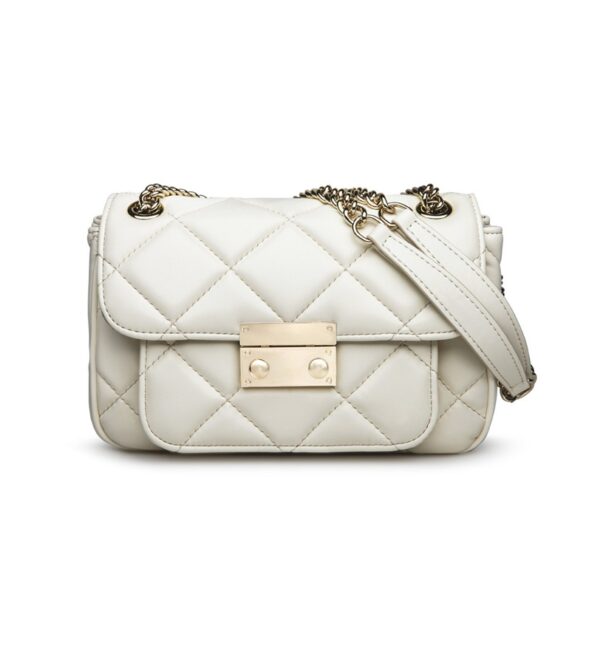 Quilted Chain Mini Bag 3 white chained mini hand sleeve bag