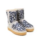 Stylish Embroidered Studded Suede Warm Winter Boots