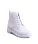 Sparkly Lace Up Glitter Low Heel Boots