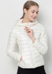 Stylish Hooded Cropped Vibrant Puffer Jacket