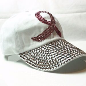 Stylish Crystal Embellished Denim Hat