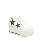 Comfortable Star Detail High Platform Hidden Heel Sneakers