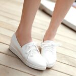 Hidden Heel Lace-Up Leather Shoes