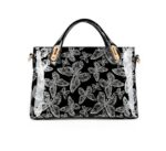 Romantic Butterfly Glossy Patent Clutch