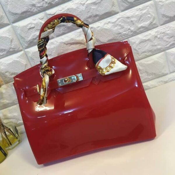 with scarf burgundy silicone sleeve bag