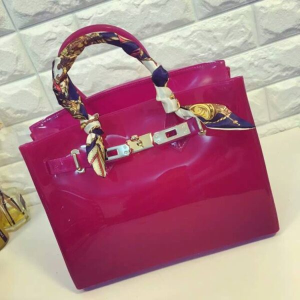 with scarf cherry ruched silicone sleeve bag