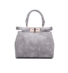 Scarf Detail Soft Leather Handbag