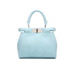 Scarf Detail Soft Leather Handbag