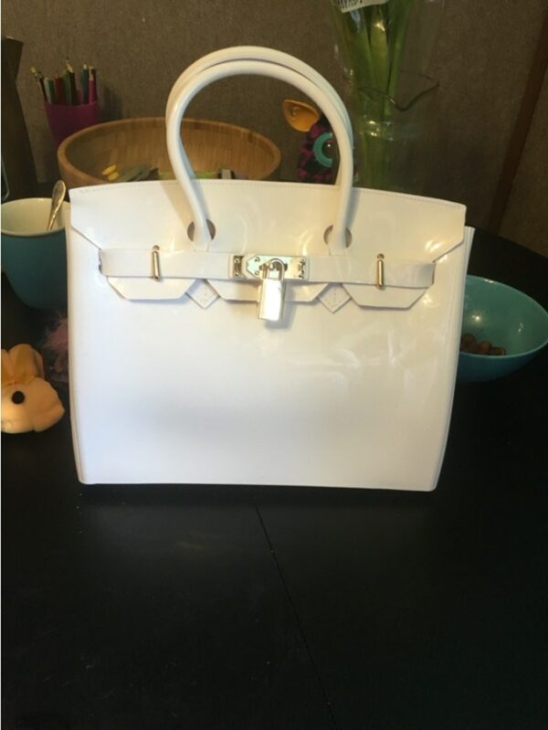 with scarf white silicone sleeve bag