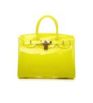 Trendy Scarf Handle Silicone Shoulder Bag