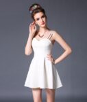 Elegant Strappy Pleated Mini Dress