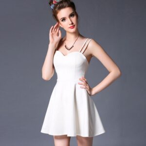 Elegant Strappy Pleated Mini Dress