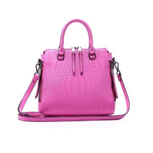 Croc-Embossed Vegan Leather Chain Strap Bag