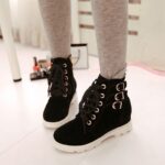 Elegant Buckled Hidden Heel Genuine Nubuck Ankle Boots
