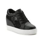 Wedding Height Increasing Lace Hidden Heel Sneakers