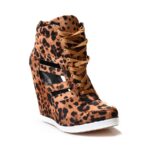 Fierce Height Increasing Leopard Hidden Heel Sneakers
