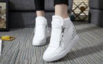 Comfortable Height Increasing Studded Hidden Heel Sneaker