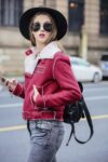 Cozy Fur Lining Winter Style Belted Suede Jacket