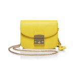 Gold Chain Small Genuine Leather Bag - Multi Colors